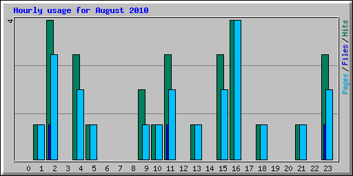 Hourly usage for August 2010