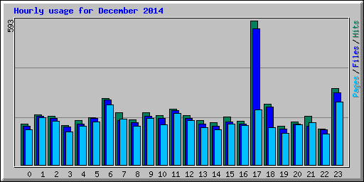 Hourly usage for December 2014